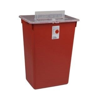 Sharps-A-Gator Container 7 Gallon Red Split Lid Sharps Port 10/Case