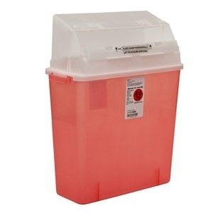 Sharps-A-Gator Gatorguard Container 3 Gallon Translucent Red 12/Case