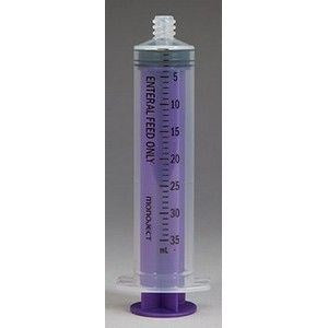 Syringe 35mL Oral / Enteral Purple Enfit 480/CS