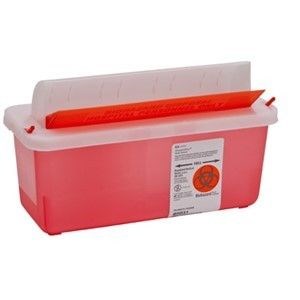 Sharpsafety In Room Sharpscontainer Mailbox, Transparent Red,2 Qt 20/CS