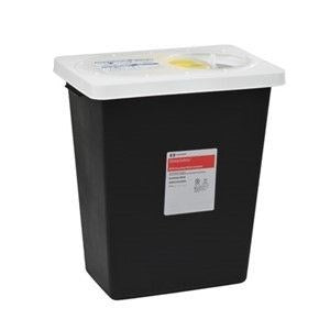 Sharpsafety Rcra Hazardous Containe Slide Lid, Black 12 Gallon 10/Case