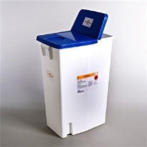 Sharpsafety Gasket Hinged Lid,18Gal Pharmaceutical Waste Container 5/CS