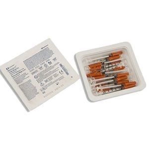 Monoject 1mL Allergy Tray, Permanent Needle 28G X 1/2" 1000/CS