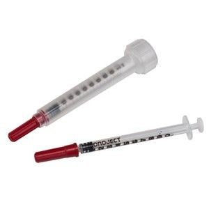 Monoject 1mL Tuberculin Syringe, Permanent Needle 28G X 1/2" 500/CS