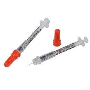 Monoject 1/2mL Insulin Safety Syringe w/ Needle 30G X5/16" 500/CS