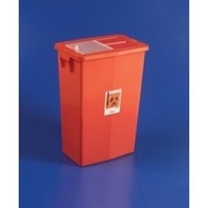 8 Gallon Sharps Container With Sliding & Sealing Gasket Lid 10/CS