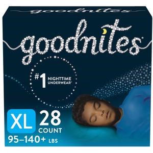 GoodNites Youth Pants for Boys X-Large 28/CS