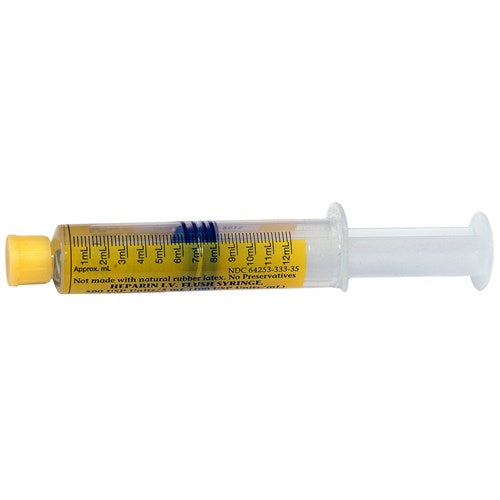 Heparin Sodium, Syringe/12ml 100u/ml 5ml 60/bx