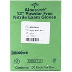 AloeTouch 12" Powder-Free Nitrile Exam Gloves, Sterile Singles Size M 100/BX