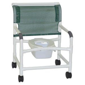 Shower Chair Xwide 26" Int Width 4" Casters Open Front Seat 425lb