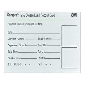 3M Comply 960/Case Sterilizer Load Record Card, Steam