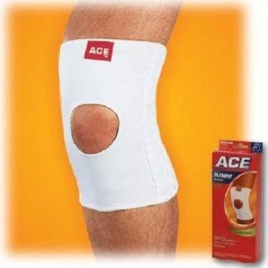 Ace Brand Plus Open Knee Brace 12/C w/ Side Stabilizers, White