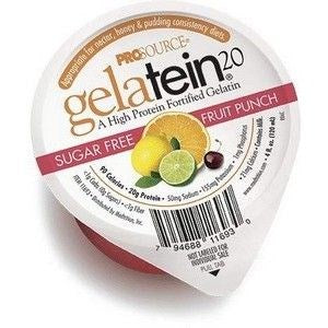 Gelatein 20 Fruit Punch 4Oz Cup Oral Protein Supplement 36/CS