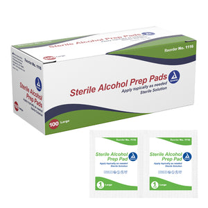 Alcohol Prep Pads Large Bx/100 Sterile - QG Med