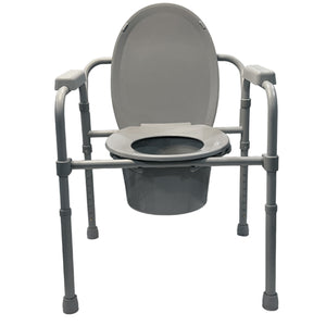 Convenient Commode Folding Steel Commode - Elongated Cs/3 - QG Med