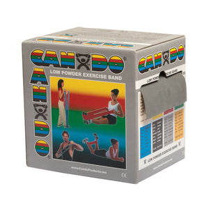 Cando Exercise Band Silver XX-Heavy 50-Yard Dispenser Box - QG Med