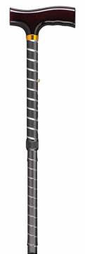 Folding Cane Pistol Grip  Adj. Black Twist  33  - 37 - QG Med