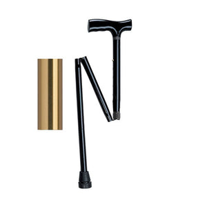 Folding Cane Pistol Grip  Adj. Bronze  32  - 37 - QG Med