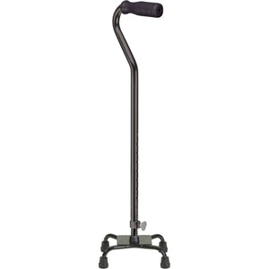 Quad Cane-Small Base Black with Foam Grip - QG Med