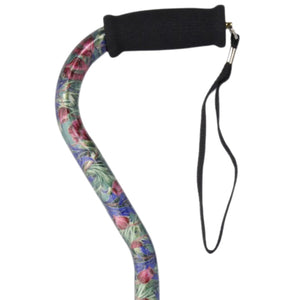 Offset Handle Aluminum Cane Color Canterbury     (Each) - QG Med