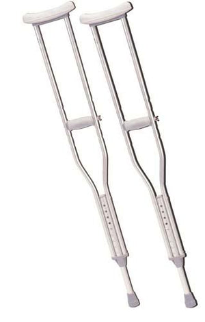 Push Button Alum Adj Crutch-pr Tall-Patient Height 5'10 -6'6 - QG Med