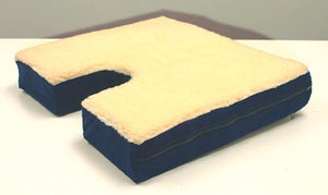 Coccyx Gel Seat Cushion w/ Fleece Top  18 Wx16 D x 3 - QG Med