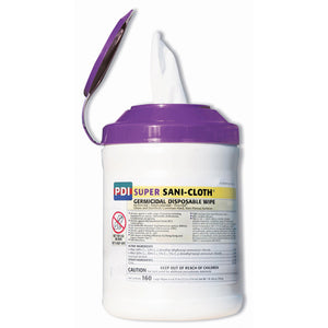 Sanicloth 'Super'  Wipes 6  x 6.75  Tub/160 - QG Med