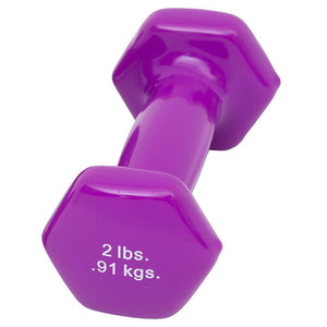 Dumbell Weight Color Vinyl Coated 2 Lb - QG Med