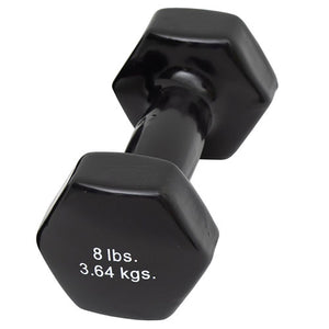 Dumbell Weight Color Vinyl Coated 8 Lb - QG Med