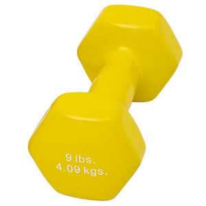 Dumbell Weight Color Vinyl Coated 9 Lb - QG Med