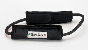 Theraband Prof Resist Tubing Loop w/Padded Cuffs Black - QG Med