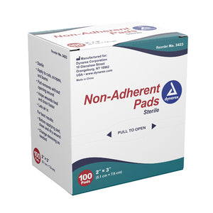 Non-Adherent Gauze Pad Sterile 2  x 3  Bx/100 - QG Med