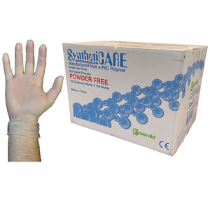 Vinyl Exam Gloves Powder-Free Cs/10 Boxes   Small - QG Med
