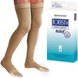 Jobst Relief 20-30 Thigh-Hi Dot OT Beige Med Silicone Band - QG Med