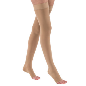 Jobst Relief 20-30 Thigh-Hi Open Toe Beige Large - QG Med