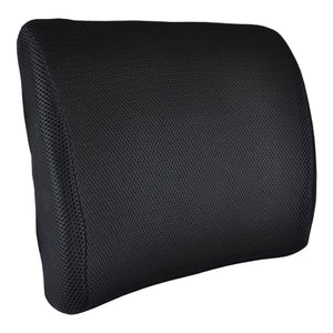 Lumbar Cushion w/Straps  Black Memory Foam - Blue Jay - QG Med