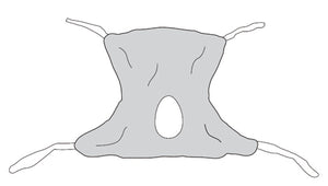 Patient Sling  Full Body Mesh  Commode Opening  XL - QG Med