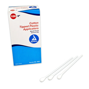 Mouth/Throat 8  Cotton-Tipped Applicators Bx/100 Non-Sterile - QG Med