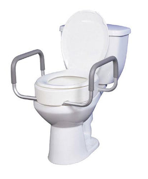 Elevated Toilet Seat w/RemArms For Regular Toilet Seat T/F KD - QG Med
