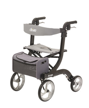 Nitro Rollator  Black with 10  Casters - QG Med