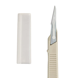 Scalpel #11 Disposable Generic  10/bx  w/Safety Guard - QG Med