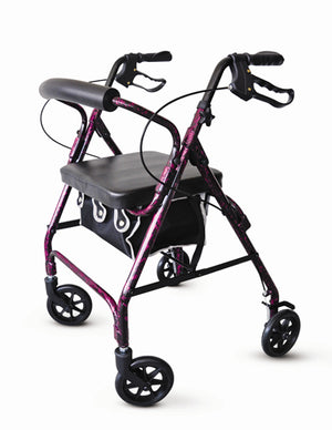 Rollator Alum - Flame Purple with Loop Brakes - PMI - QG Med