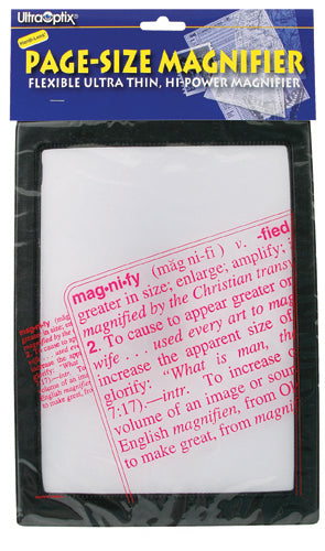 Magnifier Full Page Reading Fresnel 7 x10  w/Border - QG Med