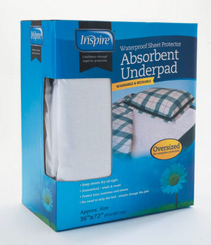 Inspire Reusable Absorbent Underpad  Oversize  36  x 72 - QG Med
