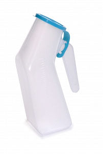 Urinal Male Translucent Reusable Autoclavable Blue Cap - QG Med