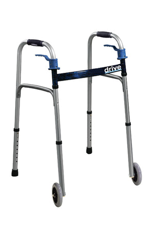 Walker Folding Trigger Release Adult with 5  Wheels  (Drive) - QG Med
