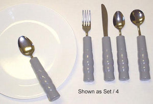 Weighted Utensils Set/3 Teaspoon  Fork & Knife - QG Med