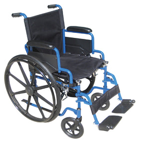 Blue Streak 18  Single Axle WC w/Flip-Back Desk Arms & ELR - QG Med