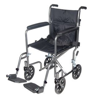 Wheelchair Transport  19  Silver Vein Finish - QG Med