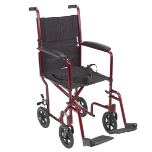 Wheelchair Transport Lightweight Red 19 - QG Med